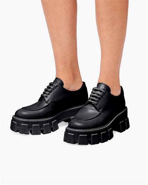 prada lace up price|Prada monolith lace up shoes.